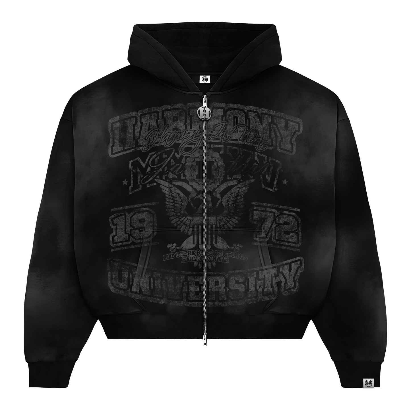 HARMONY” - ONYX ACID WASH ZIP UP HOODIE – JANKSTARS®